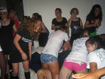 Girls Soccer at Northwestern Initiation Pics