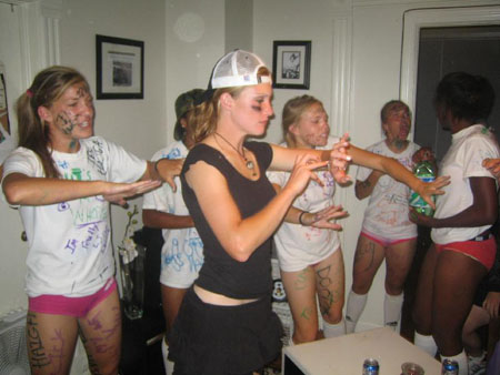 Girls Soccer at Northwestern Initiation Pics