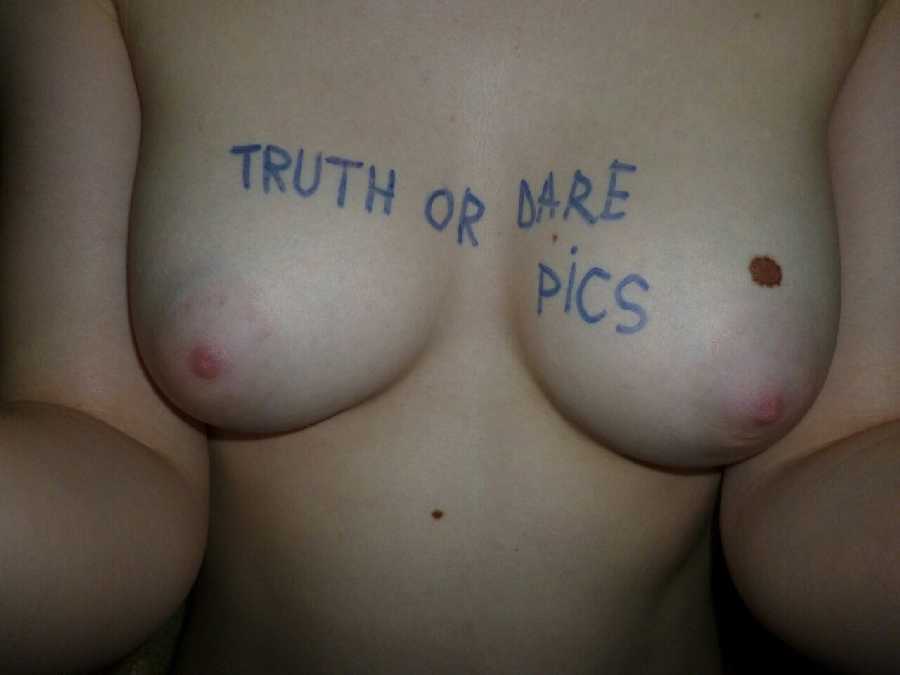 College Girl Boobs with Verification - Truth or Dare Pics around Nice Nipples