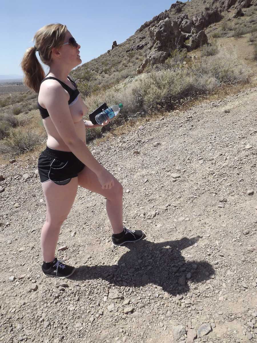 Flashing on a Trail - Nude GF