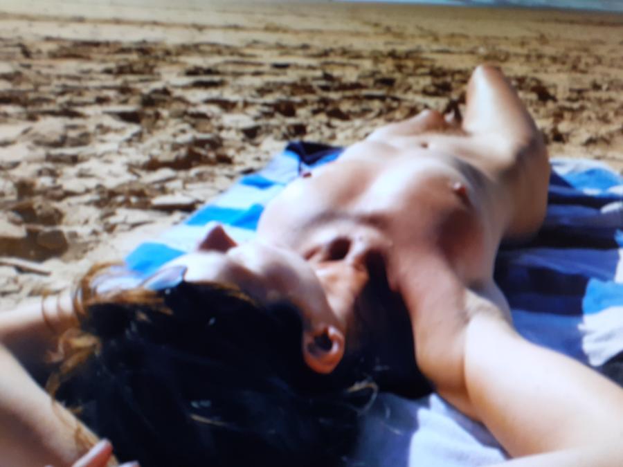 MILF Laying down Naked by the Beach Dare